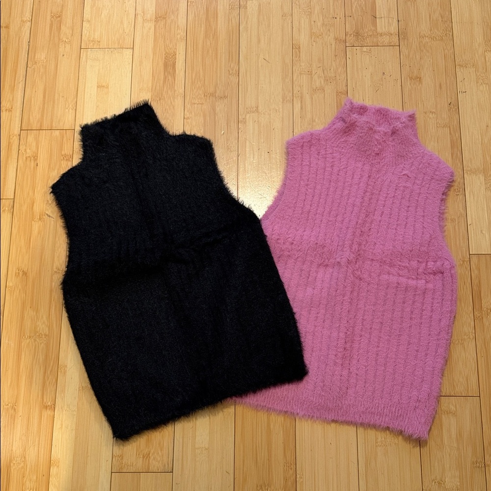 Altar'd State Fuzzy Black and Pink Turtleneck Sweaters 2 for 20
Or 1 for 8